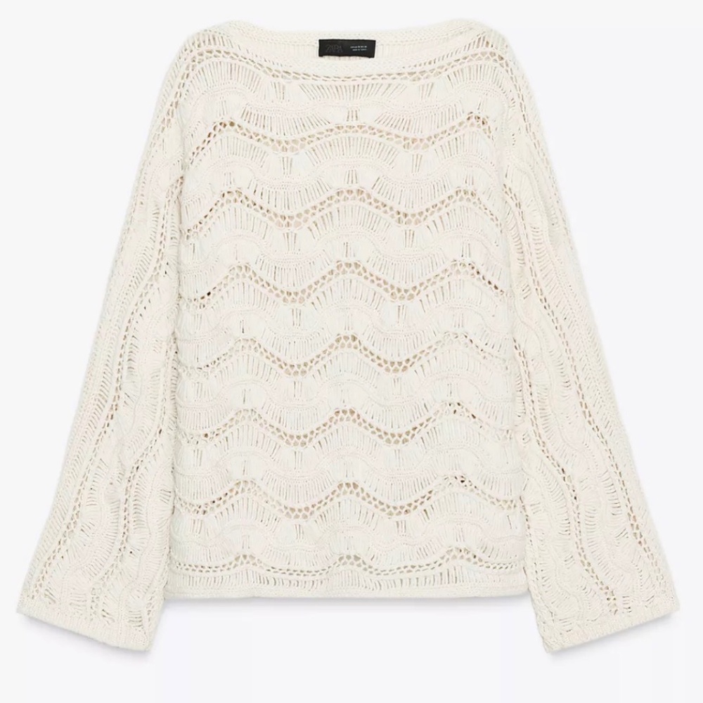 Zara Drop Needle Knit Sweater - Large